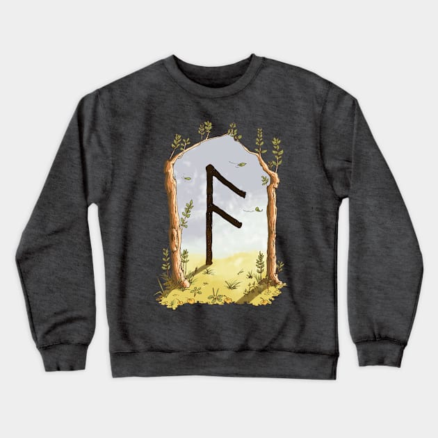 rune ansuz - magical symbol Crewneck Sweatshirt by Karolina Studena-art